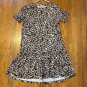 NWOT Zara Leopard drop waist dress (S)